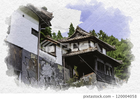 Watercolor style: Hirokane Residence, Fukiya Furusato Village, Takahashi City, Okayama Prefecture 120004058