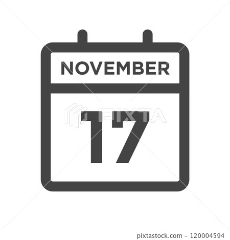 November 17 Calendar Day or Calender Date for Deadlines or Appointment November 17 Calendar Day or Calender Date for Deadlines or Appointment 120004594