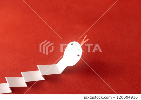 New Year 2025, Year of the Snake Papercraft White Snake 120004910