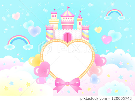 A scene with a castle on the clouds 120005743