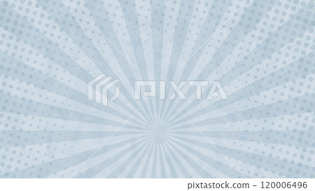 Watercolor polka dots and concentrated lines - blue 120006496