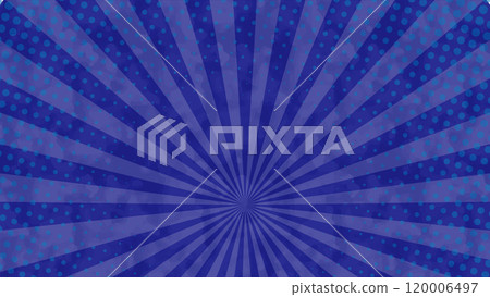 Watercolor polka dots and concentrated lines - blue 120006497