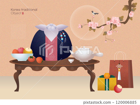 A sitdown table with gifts and refreshments 120006885