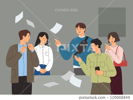 Office worker responding to angry people 120008849