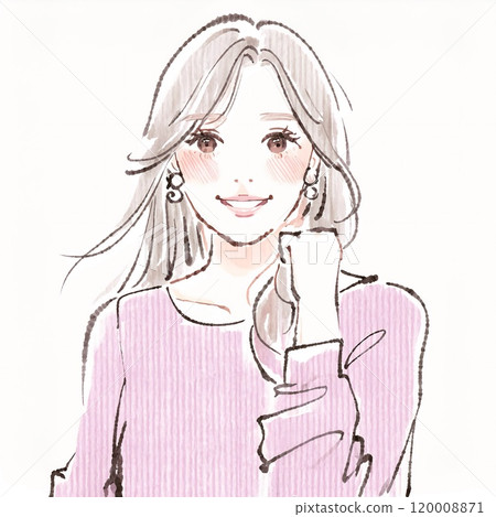 婦女和女孩插畫素材 婦女和女孩插畫素材 120008871