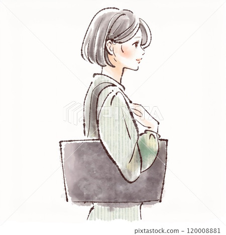 婦女和女孩插畫素材 120008881
