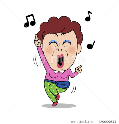 An emoticon expressing the state of a middle-aged woman 120009633