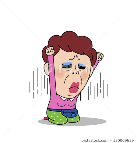 An emoticon expressing the state of a middle-aged woman 120009639