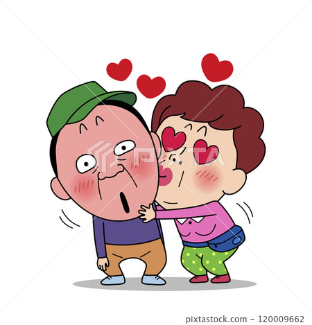 An emoticon expressing the state of a middle-aged woman An emoticon expressing the state of a middle-aged woman 120009662
