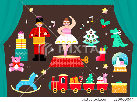 Collection of various Christmas objects illustrations Collection of various Christmas objects illustrations 120009844