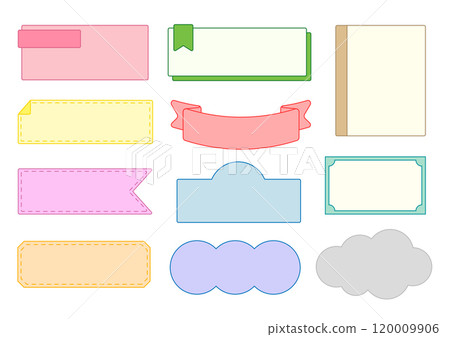 Collection of useful presentation and subtitle title shapes 120009906