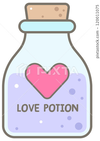 Cute Hand Drawn Valentines Day Bottle of Love Potion 120011075