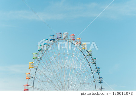 blue sky and ferris wheel 120011078