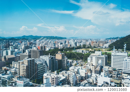 Matsuyama city view from above Matsuyama city view from above 120011080