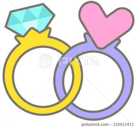 Cute Hand Drawn Global Love Day engagement rings Cute Hand Drawn Global Love Day engagement rings 120011411