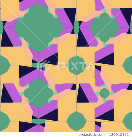 Geometric 3d shapes seamless pattern. Modern geometric texture design. Vector illustration. Geometric 3d shapes seamless pattern. Modern geometric texture design. Vector illustration. 120012151
