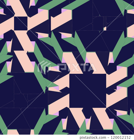 3d geometric seamless pattern art design. Abstract creative geometric composition.  120012152