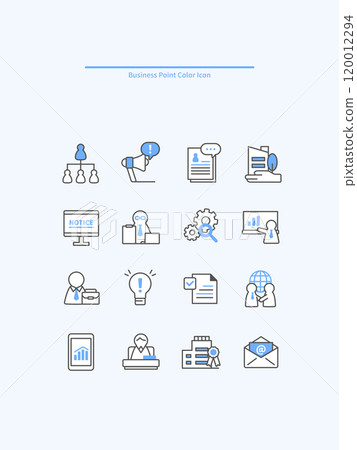 Various point color line icons  120012294