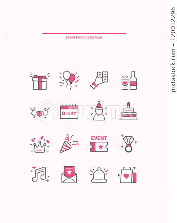 Various point color line icons  Various point color line icons  120012296