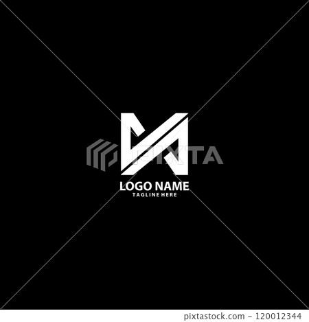 initial VA modern logo design 120012344