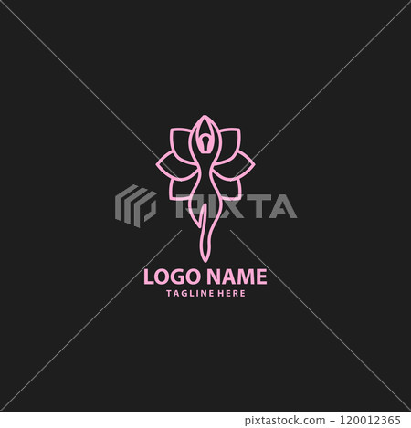 women tulip logo design vector 120012365