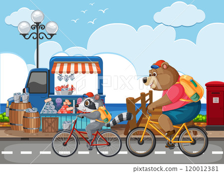 Biking Adventure with Animal Friends 120012381