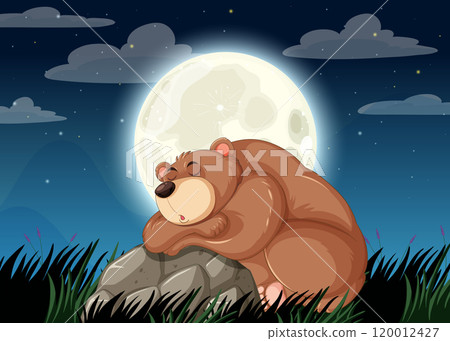 Sleeping Bear Under the New Moon Sleeping Bear Under the New Moon 120012427