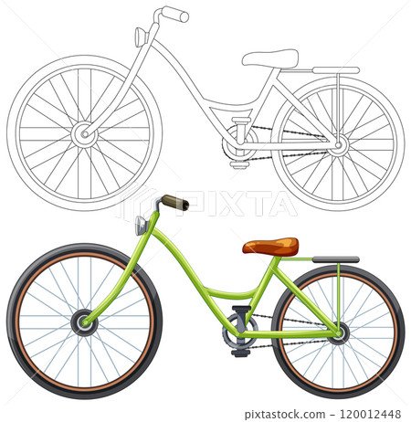 Colorful Bicycle Vector Illustration Colorful Bicycle Vector Illustration 120012448