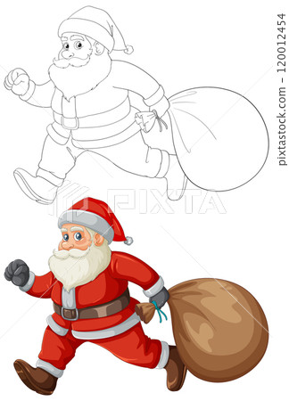 Santa Claus Running with Sack Santa Claus Running with Sack 120012454