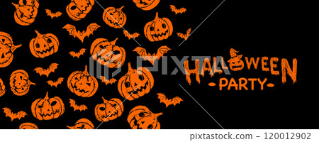 halloween, pumpkin, vector 120012902