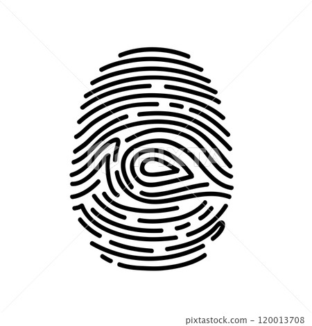 fingerprint scanning icon sign. vector illustration 120013708