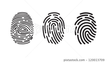 fingerprint scanning icon sign. vector illustration 120013709