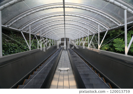 Japan's tallest escalator, "Magic Straw," at the entrance of New Reoma World and Oriental Trip 120013759