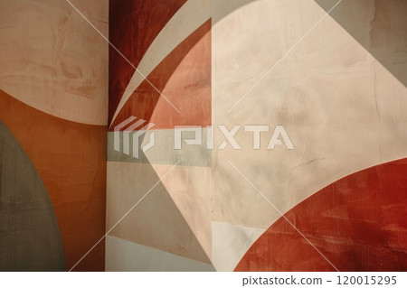 A minimalist geometric design earth tone color 120015295