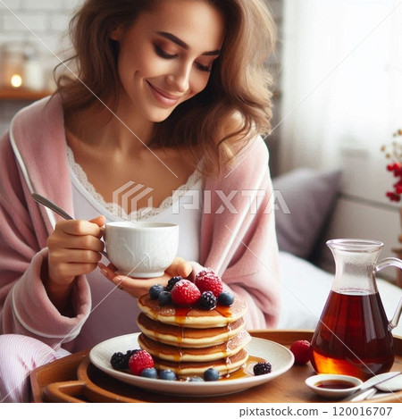 煎餅前的外國女人 煎餅前的外國女人 120016707