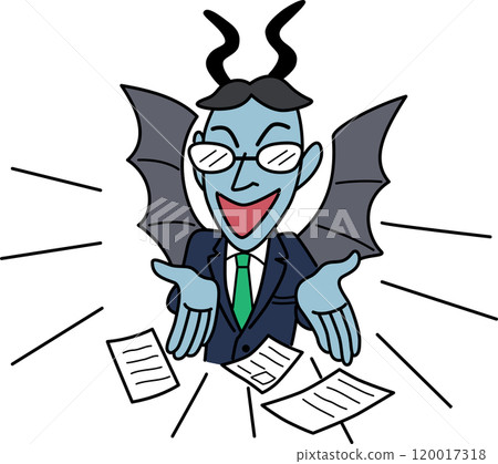Illustration of a person trying to force a suspicious contract 120017318