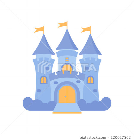 Castle Palace Kingdom Royal Fort Historic Heritage Building Architecture with Flag Castle Palace Kingdom Royal Fort Historic Heritage Building Architecture with Flag 120017562