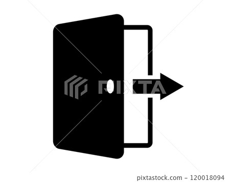 Logout icon (silhouette) Logout icon (silhouette) 120018094