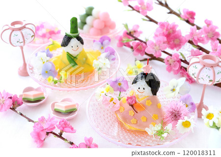 Cute Hinamatsuri - Hina doll rice balls - Hina doll rice balls 120018311