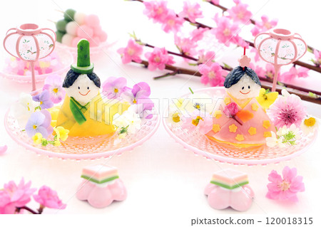 Cute Hinamatsuri - Hina doll rice balls - Hina doll rice balls 120018315