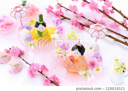 可愛的女兒節 女兒節飯糰 女兒節飯糰 120018321