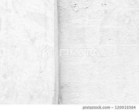 White Concrete Pole with Grunge Stucco Wall Background. White Concrete Pole with Grunge Stucco Wall Background. 120018384