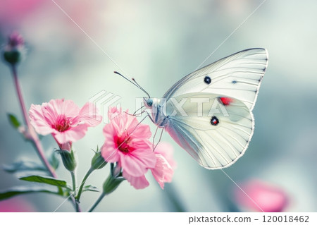 Butterfly on a Flower with Soft Background Butterfly on a Flower with Soft Background 120018462