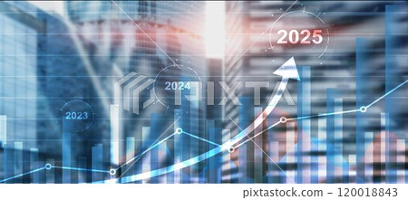 Financial background, economic growth 2023-2025. Abstract background 120018843