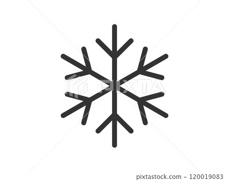 雪花剪影的插圖 120019083