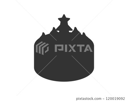 Christmas cake silhouette illustration 120019092