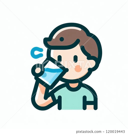 Image of drinking water and gargling 120019443