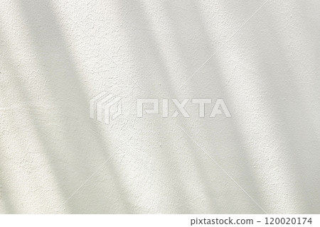 Light Beam and Shadow on White Stucco Wall Background. 120020174