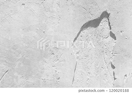 White Broken Concrete Wall Texture Background. 120020188
