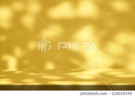 Stone Table with Nature Fortuna Gold Light and Shadow on Concrete Wall Texture Background Stone Table with Nature Fortuna Gold Light and Shadow on Concrete Wall Texture Background 120020349